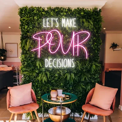 Let's Make Pour Decisions Neon Signs - Stealth Promo Co