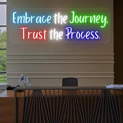 Embrace The Journey Neon Sign - Stealth Promo Co
