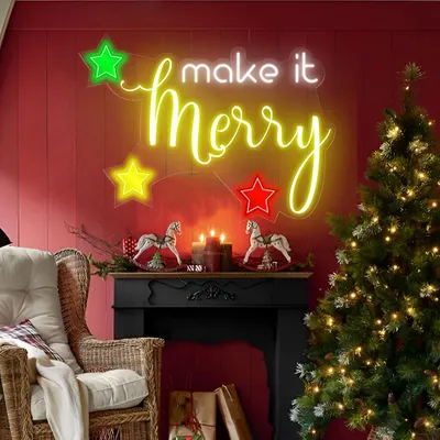 Make it Merry Neon Sign - Stealth Promo Co