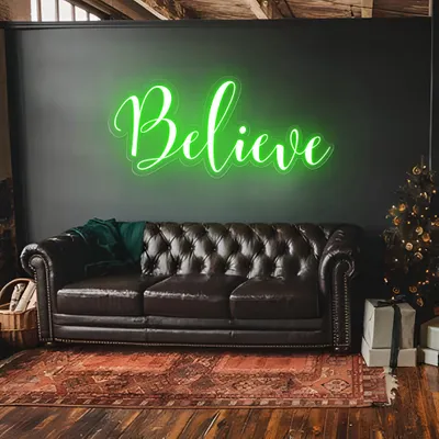 Believe Neon Sign - Stealth Promo Co