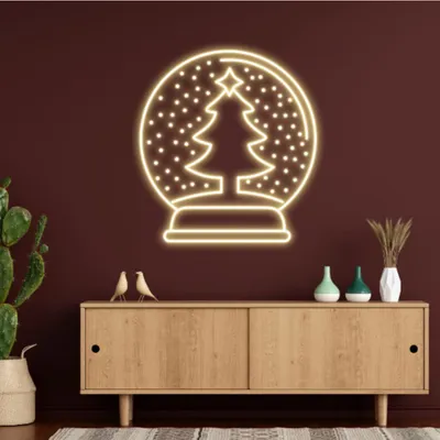 Warmie Merry Christmas Snowglobe Neon Sign - Stealth Promo Co