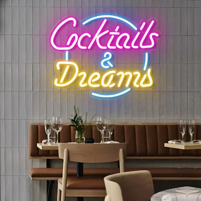 Cocktails and Dreams LED Neon Sign - Stealth Promo Co