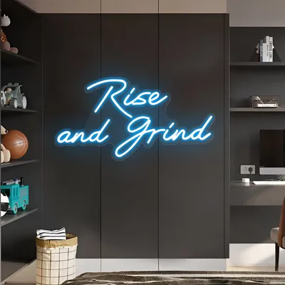 Rise and Grind Neon Sign - Stealth Promo Co