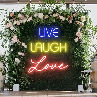 Live Laugh Love Neon Sign - Stealth Promo Co