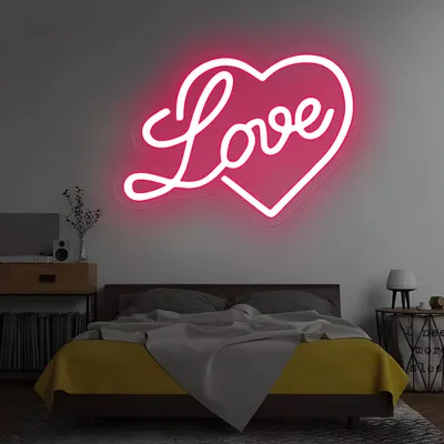 Heart Love Neon Sign - Stealth Promo Co