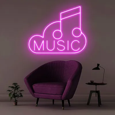 Music Neon Sign - Stealth Promo Co