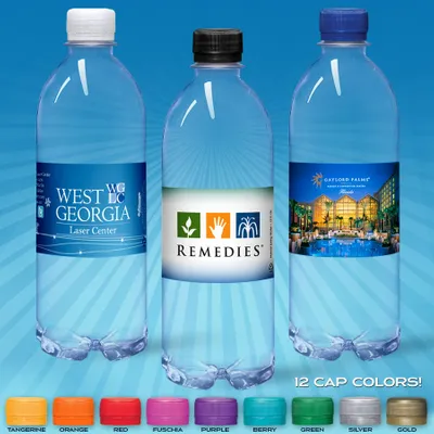 16.9oz Flat Water Bottle (Clear) - Stealth Promo Co