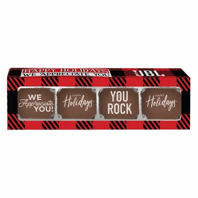 Holiday Appreciation Plaid Chocolate Slider Box - Stealth Promo Co