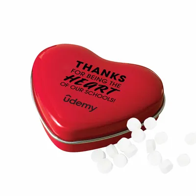 Sweet Heart Mint Tin With Micromints - Imprint Now - IT