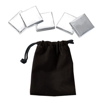 Velour Pouches with Chocolate Squares