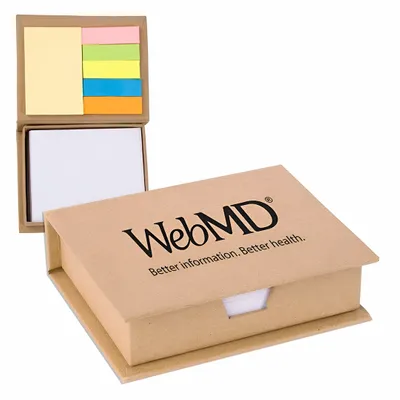 Eco Recycled Sticky Note Memo Case - Stealth Promo Co