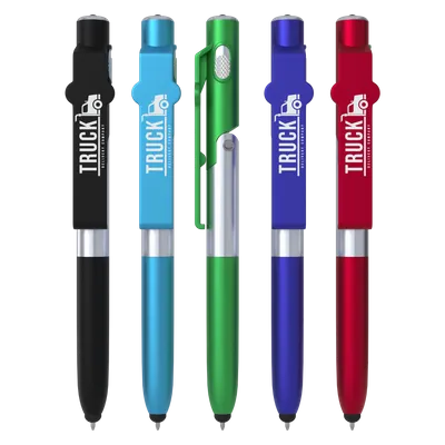 4-in-1 Foldable Ballpoint Pen - Stealth Promo Co