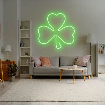Green Clover Neon Sign - Stealth Promo Co