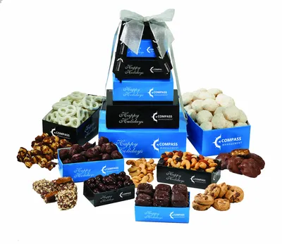 Six Tier Custom Logo Treat Tower - Stealth Promo Co