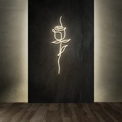 Calmly Scribble Rose Neon Sign - Stealth Promo Co