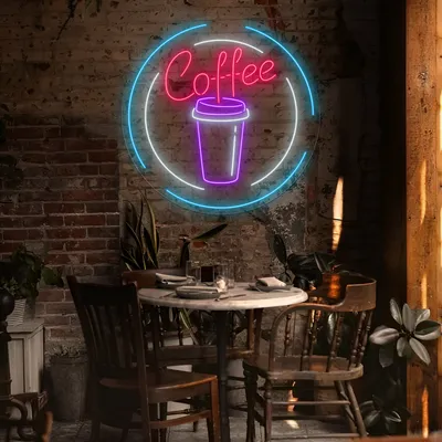 Custom Coffee Cup Neon Sign - Stealth Promo Co