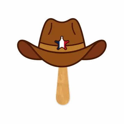 Éventail en forme de chapeau de cow-boy
