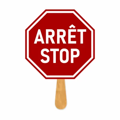 Éventail en forme de panneau Stop