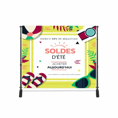Bannière à pied ajustable - Imprint Now - FR