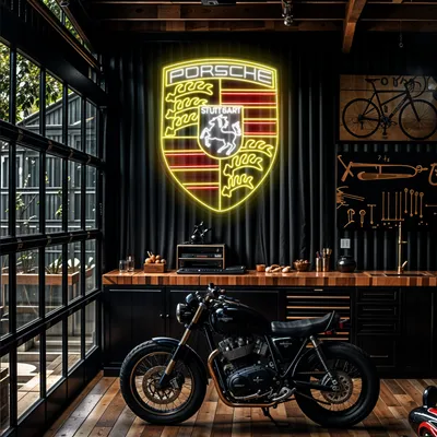 Porsche Neon Sign - Stealth Promo Co