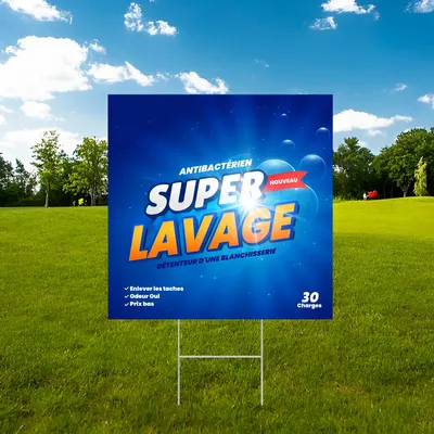Panneau PLV pour lessives