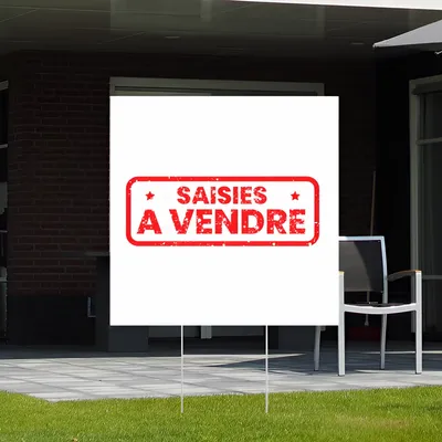 Panneau pour les saisies à vendre
