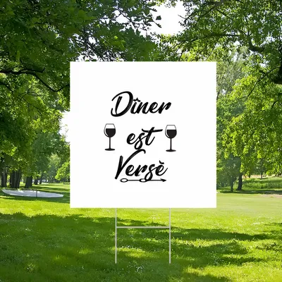 Panneau pour le dîner