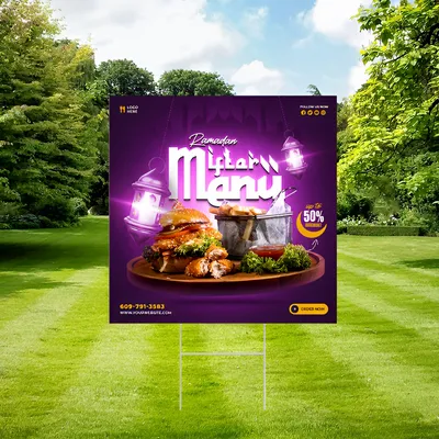 Panneau pour les offres spéciales de restaurants