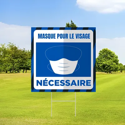 Panneau pour port du masque