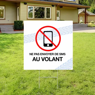 Panneau "Ne pas utiliser de téléphone portable au volant”
