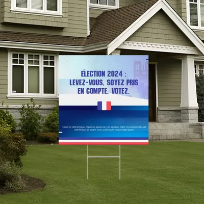 Panneau pour le jour du vote