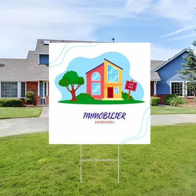 Panneau pour l'immobilier à personnaliser