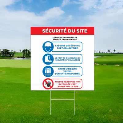 Panneau de sécurité de chantier