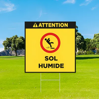 Panneau pour sol glissant