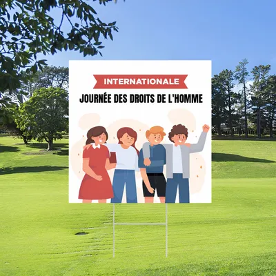 Panneau pour la journée des droits de l’Homme