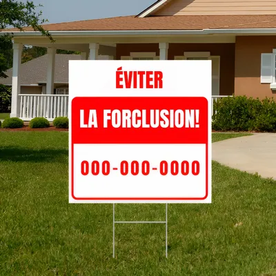 Panneau "Éviter les saisies immobilières”