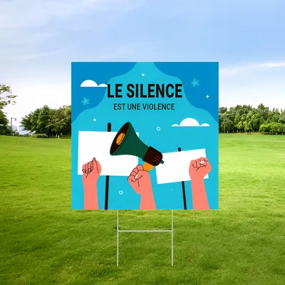 Panneau de protestation à message personnalisé