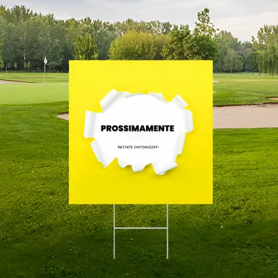 Cartelli da Esterno Personalizzati con Messaggio "Coming Soon"