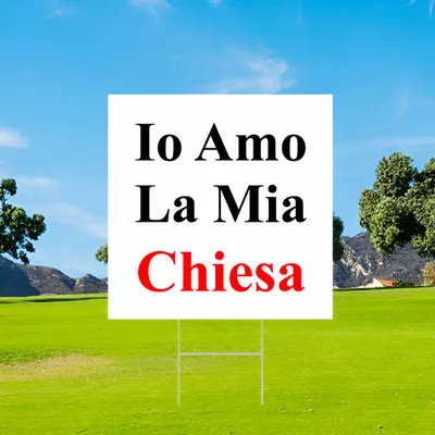 Cartelli da Esterno Personalizzati "Amo la Mia Chiesa"