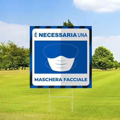 Cartelli da Esterno Personalizzati per Maschera Facciale