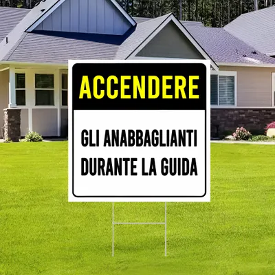 Cartelli da Esterno Personalizzati - Utilizzo Fari