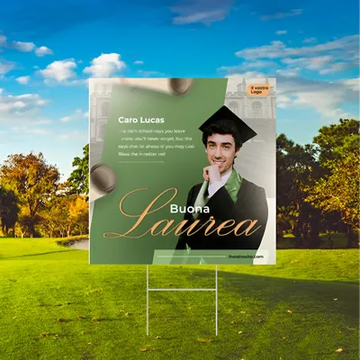 Cartelli da Esterno Personalizzati Conseguimento del Diploma in Formato