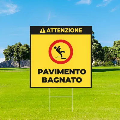 Cartelli da Esterno Personalizzati per Pavimenti Bagnati