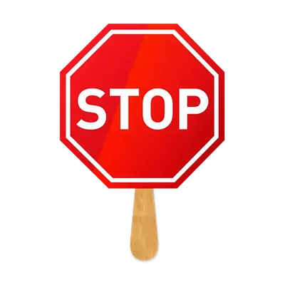 Stoppschild-Handfächer