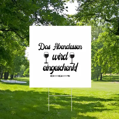 Individuelles Dinner-Gartenschild