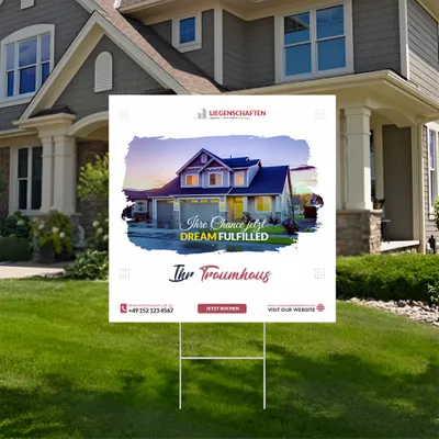 Individuelles Immobilien-Werbung-Gartenschild