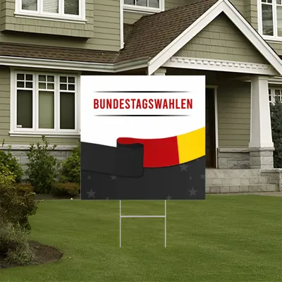Individuelles Wahltag-Gartenschild