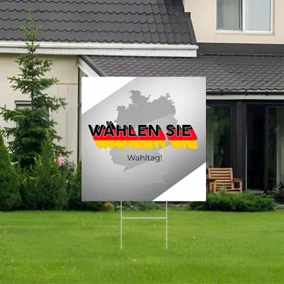 Individuelles Wahltag-Gartenschilder