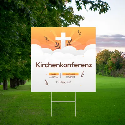 Individuelles Konferenz-Gartenschild für Draußen