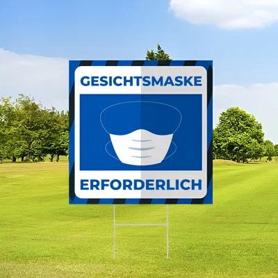 Individuelles Gesichtsmaske Gartenschilder